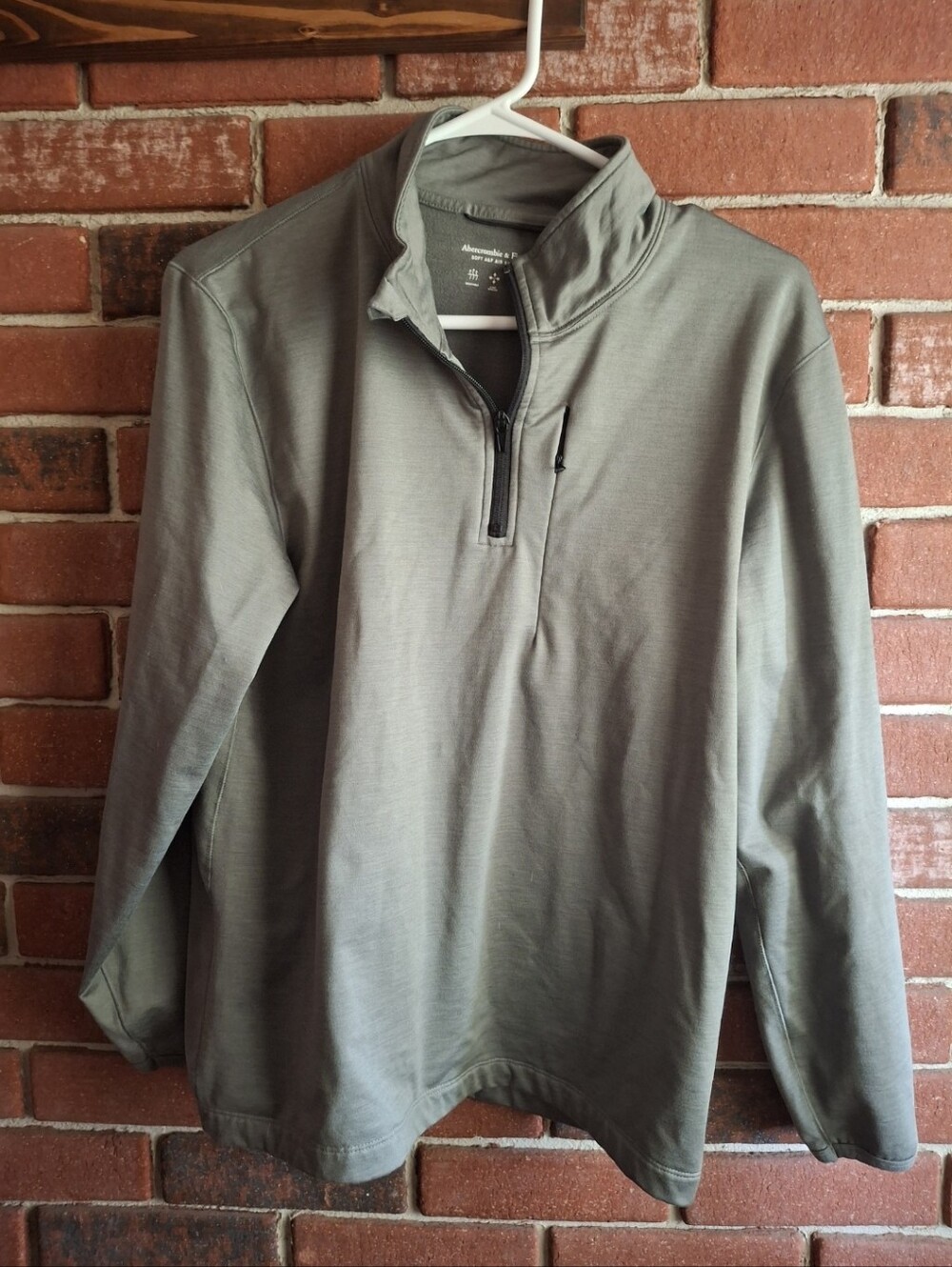 Abercrombie & Fitch grey quarter zip sweatshirt
